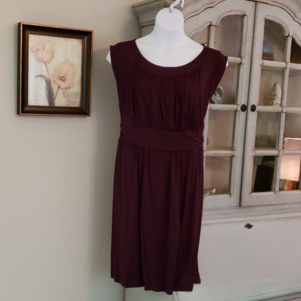 Purple dress with fitted waist. Size 24/26
